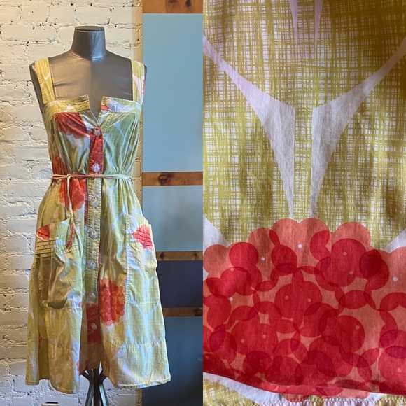 Orla Kiely Floral Midi Dress sundress size 2 - Picture 1 of 12